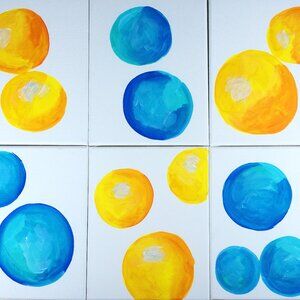 "Orbs" -Modern Art- Original Painting by Artist Rachael Potter
